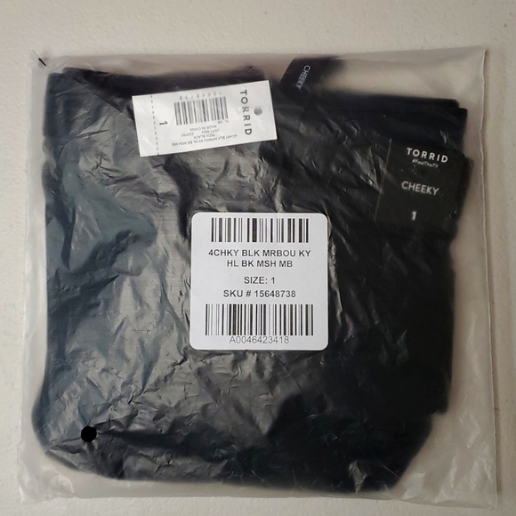 ❤️NWT VINTAGE TORRID MARABOU PANTY - CHEEKY MESH CUT OUT POM POMS - PLUS SIZE - Picture 7 of 8